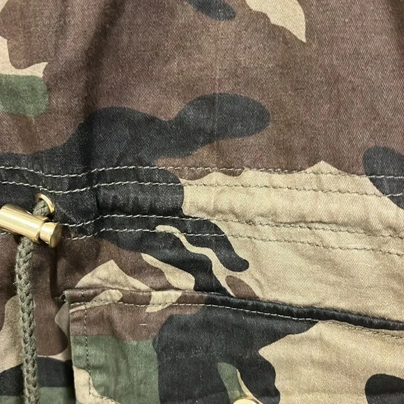 Miss London Black Label Camouflage print hooded jacket size small - Picture 7 of 15